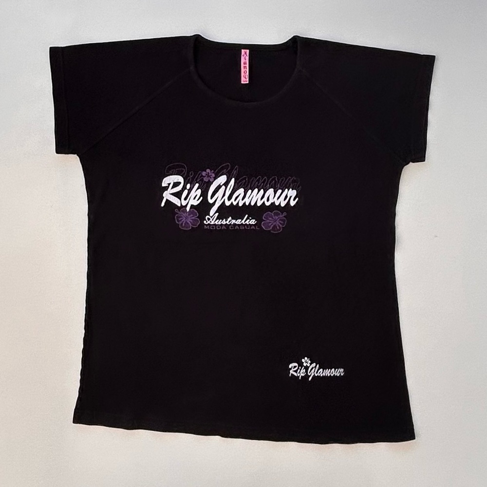 Vintahe Rip Glamour Australia Women’s Graphic T Shirt Size Women’s Medium Y2K